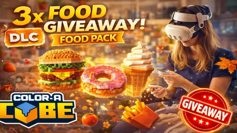 Win 3 x DLC Food Pack for Color a Cube (Meta Quest)
